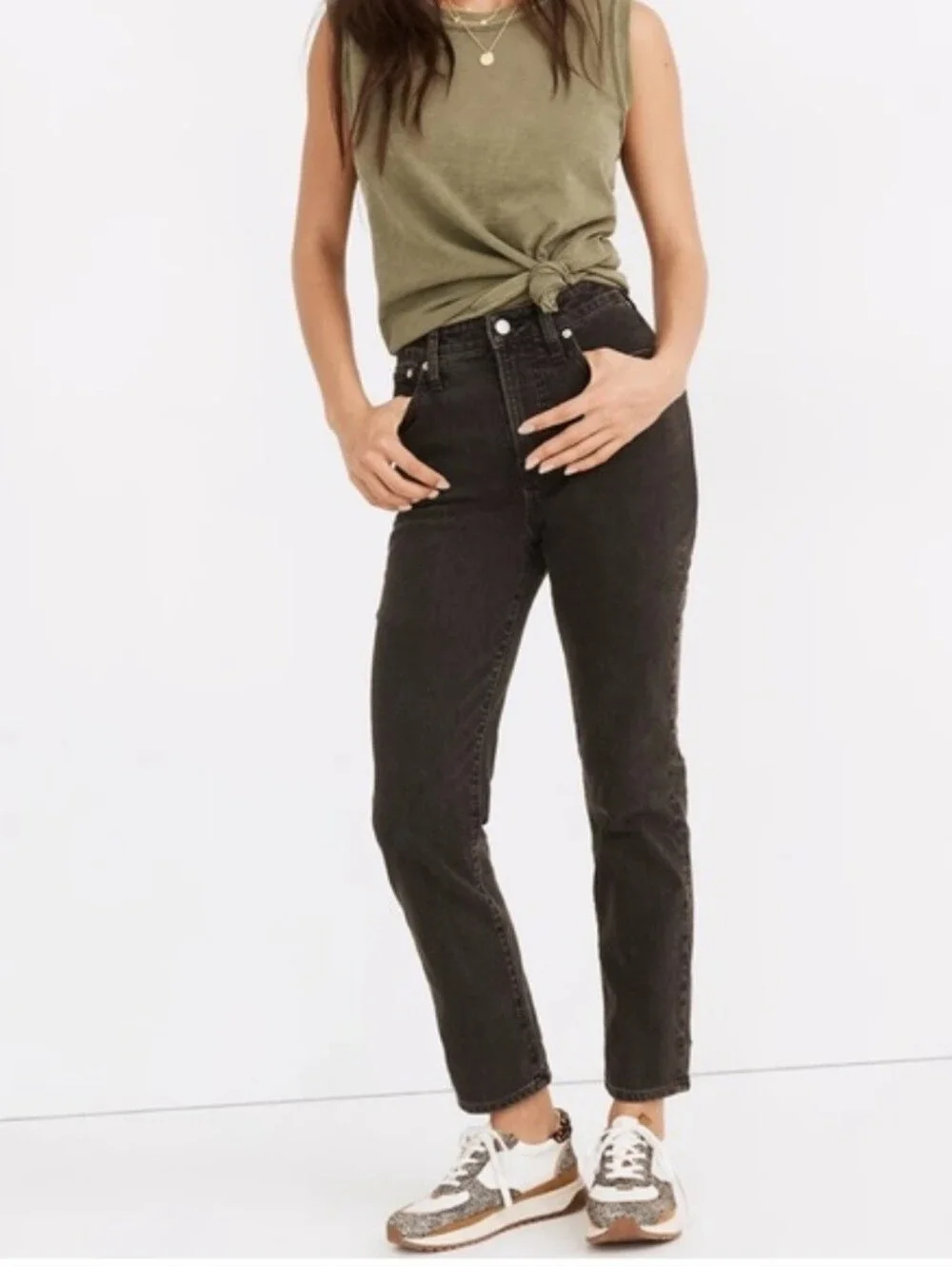 Madewell The Curvy Perfect Vintage Jean in Faded Black Wash